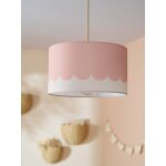 Abat - jour pour suspension festons rose p�le