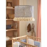 Abat - jour pour suspension india bleu imprim