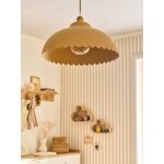 Abat - jour pour suspension en m�tal, d�tail feston cannelle