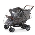 Accessoire poussette housse de pluie quadruple anthracite