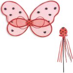 Ailes de fe rose, rouge, noir