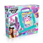 Airbrush art studio cr�atif avec spray �lectronique, pochoirs et feutres multicolore