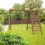 Aire de jeux en bois pour enfants tristan marron