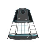 Aire de jeux �volutive piscine � balles explorer tour m�tal h201cm bleu - noir