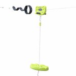 Alize - tyrolienne pour enfants de 30m avec balan�oire disque, poign�es antid�rapantes vert