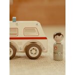 Ambulance en bois blanc