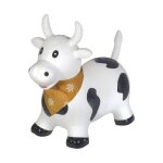 Animal sauteur gonflable noir - vache