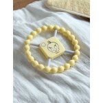Anneau de dentition titi jaune pastel