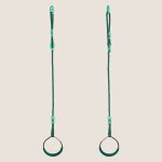Anneaux de gymnastique agr�s balan�oire pour portique bois 1, 95 � 2, 50 m vert