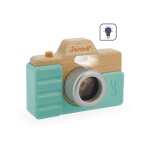 Appareil photo en bois bleu