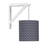 Applique murale en coton - miss fleur de lune bleu marine