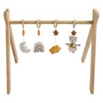 Arche d'�veil bois avec 4 jouets beige / jaune