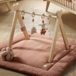 Arche d'�veil bois avec 4 jouets beige / rose