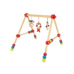 Arche d éveil bois bébé, réglable en hauteur rouge Arche d éveil bois bébé, réglable en hauteur rouge