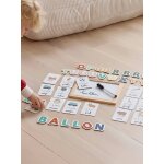 Ardoise d'apprentissage des lettres en bois fsc blanc