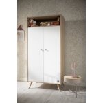 Armoire 2 portes et 1 niche - access marron / blanc