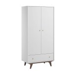Armoire 2 portes 1 tiroir blanc