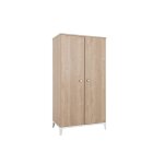 Armoire 2 portes elliot blanc & chêne Armoire 2 portes elliot blanc & chêne