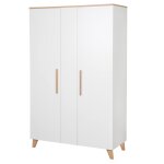 Armoire 2 portes leon blanc - ch�ne othello