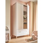 Armoire 2 portes ligne feston blanc