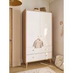 Armoire 2 portes moonlight blanc