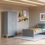 Armoire 2 portes avec penderie - gamme daphn� vert kaki