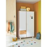 Armoire 2 portes + 2 tiroirs hopla blanc