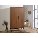 Armoire 2 portes vintage octave noyer