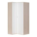 Armoire d'angle 6 tagres spot chne clair