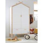 Armoire cabane robinson blanc mate Armoire cabane robinson blanc mate
