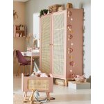 Armoire cannage po�sie rose