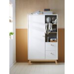Armoire grande ourse blanc / bois Armoire grande ourse blanc / bois