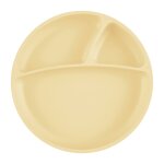 Assiette bébé À ventouse en silicone jaune Assiette bébé À ventouse en silicone jaune