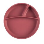 Assiette bébé À ventouse en silicone terracotta Assiette bébé À ventouse en silicone terracotta