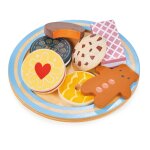Assiette de biscuits en bois jeu de dnette pour enfants multicolor