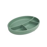Assiette compartiment�e silicone vert cactus