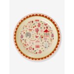 Assiette m�lamine fun fair rose 22 cm rouge