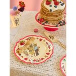 Assiette nathalie l�t� enfant rice red kiss rouge