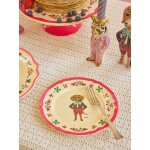 Assiette � petit - d�jeuner nathalie l�t� enfant rice red rouge