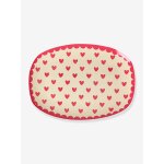 Assiette rectangulaire favorite hearts enfant petit mod�le rice red kiss rouge