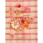 Assiette rectangulaire en m�lamine alison flower rice blush
