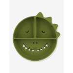 Assiette en silicone avec compartiments animal mr dino