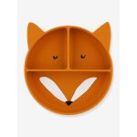 Assiette en silicone avec compartiments animal mr fox