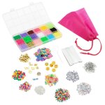 Atelier de bracelets d amiti  perles rose
