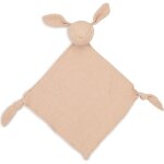Attache sucette bunny ears en coton corail