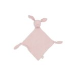 Attache sucette bunny ears en coton rose sauvage