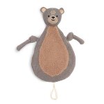 Attache sucette en coton marron savanne