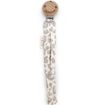 Attache sucette wood blanc, gris, rose Attache sucette wood blanc, gris, rose