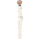 Attache sucette wood roseberry blanc, vert, rose