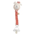 Attache - t�tine en coton bio et bouclette - petit soleil rose
